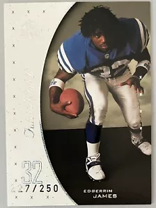 1999 Edgerrin James Rookie SP/250 Autentica Emozione Indianapolis Colts HOF - Foto 1 di 2