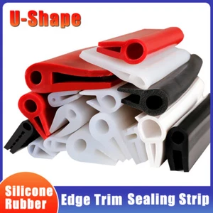 U Channel Edging Trim Guard Seal Silicone Rubber Edge Protector Sealing Strip - Picture 1 of 44