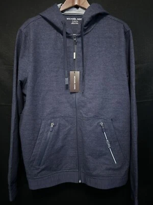 Michael Kors Mixed Media Full Zip Hoodie / Midnight Blue / Men’s XL / NWT - Image 1 of 4
