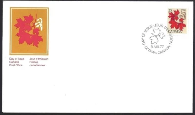 🍁Canada    #719    "SUGAR MAPLE TREE"  Brand New  1977 First Day Cover - Image 1 of 2