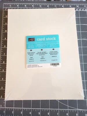 Stampin' Up Card Stock 40 Sheet 8.5"X 11" Lot Scrapbook Very Vanilla Cream Ice - Image 1 of 4