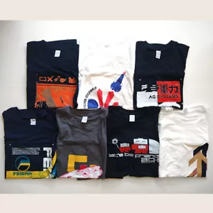 1996 RARE! Wipeout The Designers Republic Tee Shirt Lot 7 Shirts Playstation PS1 - Picture 1 of 19