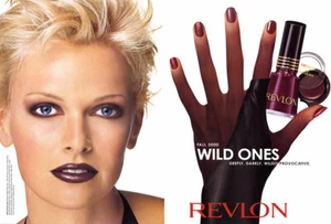 2000 Revlon Wild Ones Sarah O'Hare makeup nails lips 2-page MAGAZINE AD - Imagen 1 de 1