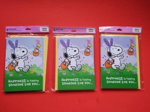 Hallmark Peanuts Happy Easter Cards Snoopy & Woodstock -5 packs (30 ct total) - Picture 1 of 3
