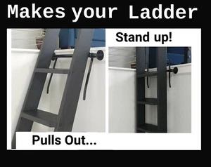 Ladder Hardware Kit - MAKES YOUR LADDER STAND UP! Library Loft Cabin - Picture 1 of 12