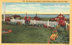 Cape Cod Massachusetts Ocean from Joseph Lincoln Estate Chatham Vintage Postcard - Picture 1 of 2