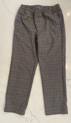 Art Class Boys Dress Suit Pants Size 8 Black Brown Dressy Plaid Stretch Waist - Image 1 of 4
