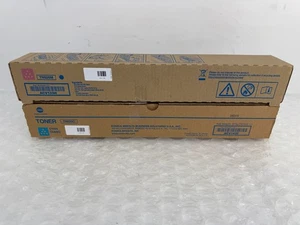 Lot 2 Konica Minolta TN626M TN626C Magenta/Cyan Toner Genuine OEM - Picture 1 of 6
