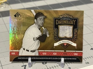 2006 SP LEGENDARY CUTS BASEBALL CHRONOLOGY MATERIALS JERSEY Lou Boudreau #BC-LB - Picture 1 of 5