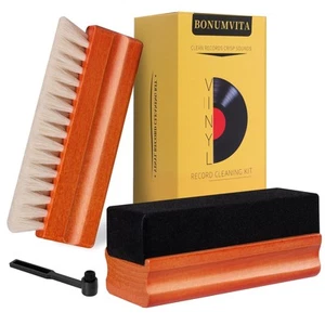 Vinyl Record Cleaning Kit-Wooden Cleaner Brush for Record - Picture 1 of 6