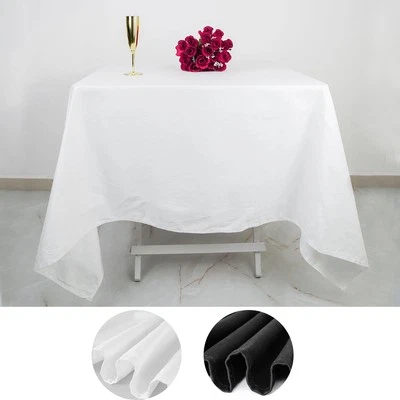 70" x 70" Cotton Square Tablecloth Wedding Linen Events Decorations - Image 1 of 2