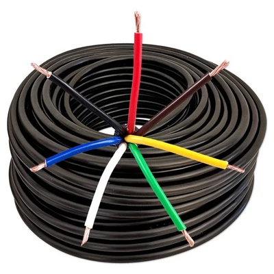 Cable AUPFK de 7 hilos 7x1,5 mm² 5 m cable de remolque de vehículo 50 V 16 A PVC aislado - Imagen 1 de 4