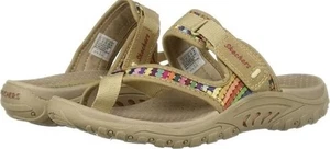Skechers Reggae Mad Damen-Riemensandale Swag-Zehe gewebt dunkle Natur Größe 7 - Bild 1 von 1