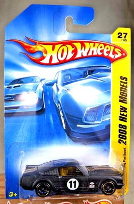 2008 Hot Wheels Kmart #27 New Models 27/40 FORD MUSTANG FASTBACK Black wBlkOH5S - Image 1 of 4
