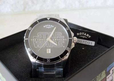 Rotary 7007D01 Star Wars Men's Wristwatch, Silver - Image 1 of 4