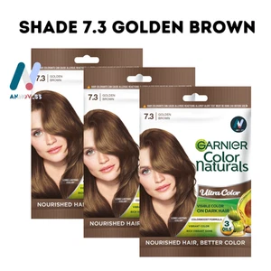 3X GARNIER Color de Cabello Seco Natural Aceite de Oliva Larga Duración Brillante #7.3 Marrón Dorado - Imagen 1 de 18