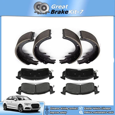 Pastillas de freno delanteras y traseras de cerámica y zapatas de tambor para Chevrolet P30 1976 4,1 L Foto 1 de 4