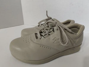 SAS Free Time Walking Shoes Womens Size 7 W Wide Mocha Tan Leather - MADE IN USA - Picture 1 of 9