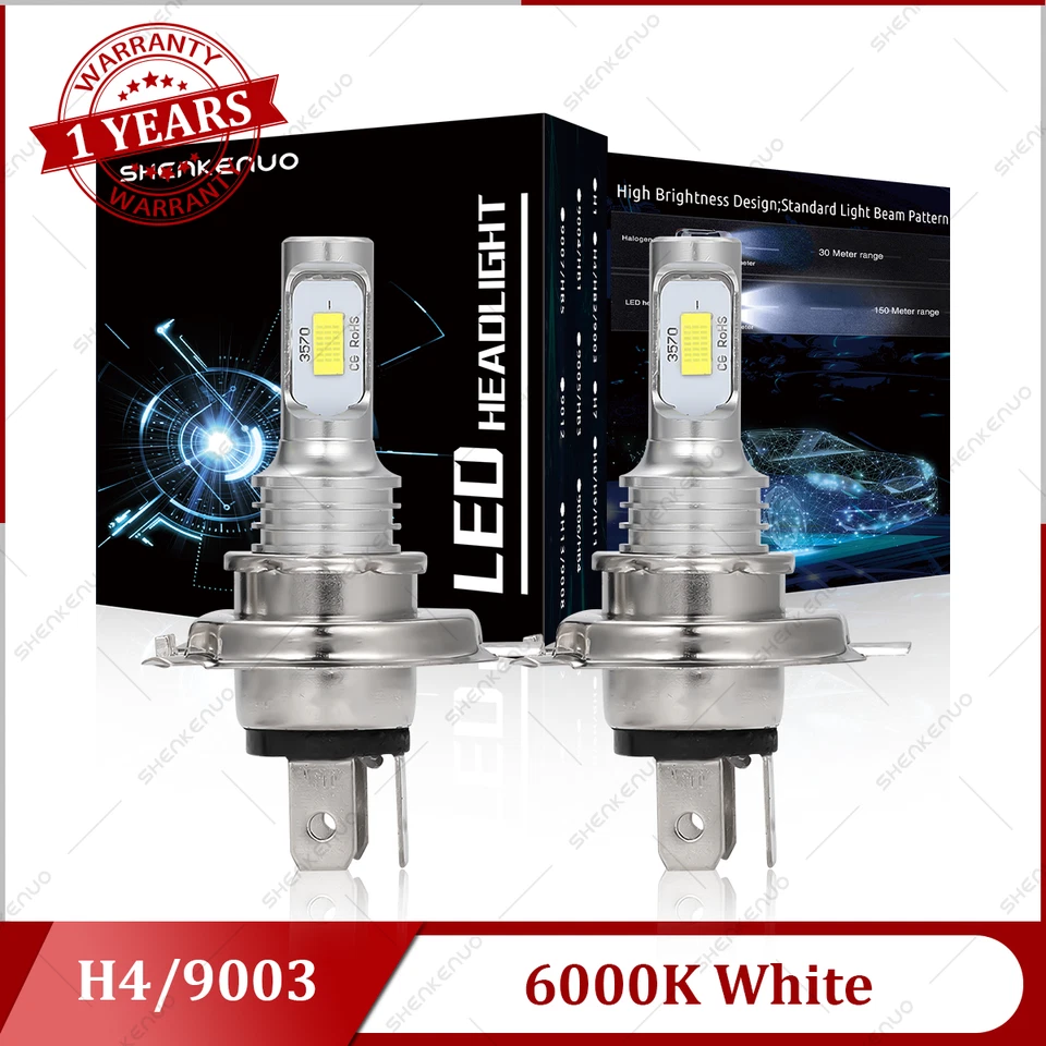 2X H4 Bombilla Faro LED 9003 Hi Lo Beam 6000K Para Suzuki Grand Vitara 1999-2005 Foto 1 de 4