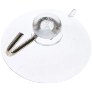 Bard's Clear Plastic Suction Cup with Hook, 1" Diameter - Picture 1 of 1