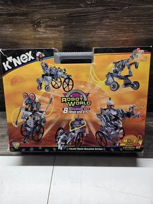 Antigo Conjunto de Construção K'NEX Robot World com Estojo e Manual, Lote de Peças Knex Usado - Imagem 1 de 2