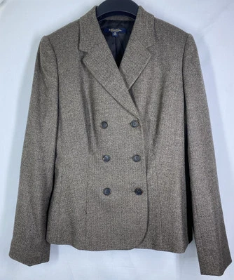 Brooks Brothers Blazer Womens 10 Brown 100% Wool Loro Piana Made In Italy Jacket - Image 1 of 4