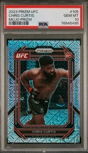 2023 Panini Prizm UFC Chris Curtis RC #105 Rookie /25 Mojo Refractor SSP PSA 10 - Picture 1 of 2