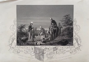 Stampa antica 1860; guerra anglo-sikh. Battaglia di Chillianwala 1849 dopo Warren - Foto 1 di 2
