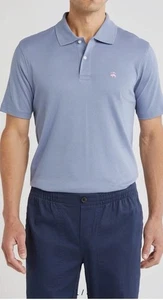 BROOKS BROTHERS Men's Short Sleeve Polo Shirt Blue Small - Picture 1 of 5