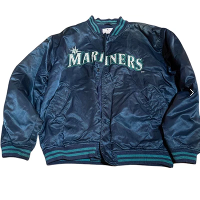 Vintage 90s Starter Diamond Collection Seattle Mariners Bomber Jacket Size L - Image 1 of 3