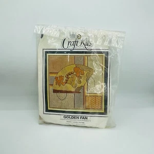 Rare 1982 Golden Fan Craft Kits Better Homes & Garden Sun Room 13" Asian Boho - Picture 1 of 8