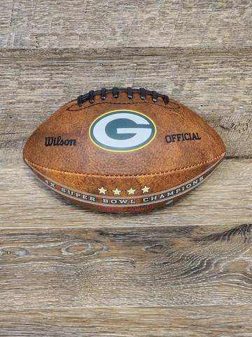 NFL Green Bay Packers 4X Super Bowl Commemorative Championship Football 9 Inches Cover
