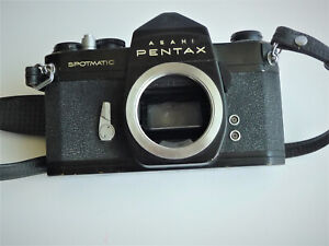  Asahi Pentax Spotmatic 35 mm Spiegelreflexkamera-Gehäuse, schwarz, aus 1970er 