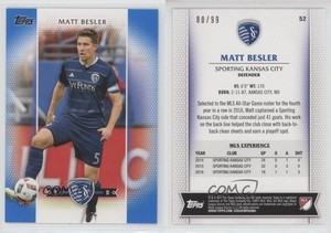2017 Topps MLS Blue /99 Matt Besler #52