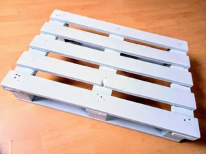 Einwegpalette/Holzpalette/Dekopalette 48x70cm lackiert lichtgrau - NEU - Bild 1 von 1