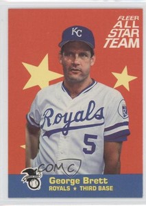 1986 Fleer All Star Team George Brett #3 HOF