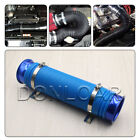 HQ 3" Cold Air Intake Feed Flexible Duct Pipe Induction Kit Filter In Pure Blue