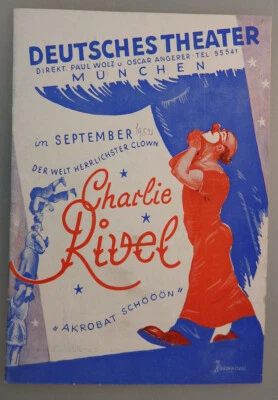 Programmheft Deutsches Theater Charlie Rivel mit Autogramm 1952 (90215) - Bild 1 von 4