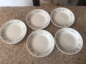 Set 4 Corelle FIRST OF SPRING Dessert Plates 6 3/4" Blue White Flower+3 Bonus - Picture 1 of 2