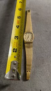 Vintage Tissot Gold Plated Rectangular Manual Wind Ladies Watch - Picture 1 of 20