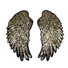 Gold/Bronze Wing Angel Iron On/Sew On Embroidered Patch Badge Fancy Dress Patch