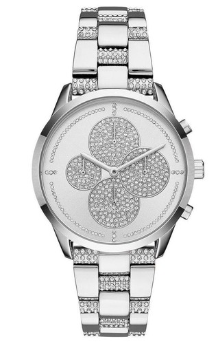 Orologio Nuovo con Etichette Michael Kors MK6552 Slater Cristalli Acciaio Cronografo 42 mm
