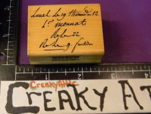 OLD WRITING VINTAGE SCRIPT CURSIVE RUBBER STAMP HERO ARTS D2359 CREAKYATTIC - Picture 1 of 2