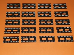 20x IC-Fassung 20-polig Präzisionsfassung / IC-Fassung / IC-Sockel DIL-20 - Bild 1 von 3