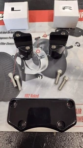 FAT RISERS WITH CLAMP 1.5" BLACK 1" BAR SIZE GLOSS BLACK - Picture 1 of 5