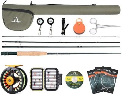 Extreme Tail Fly Fishing Combo Kit 4/5/6/7/8 Starter Fly Rod and Reel Outfit - Image 1 of 4