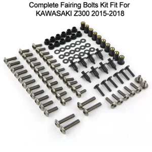 Kit completo de pernos de carrocería de carenado aptos para Kawasaki Z300 Z 300 2015-2018 - Imagen 1 de 10