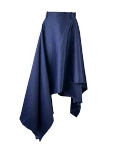 Falda Asimétrica Solace London Azul Marino Eliose Midi Talla US 4 NUEVA CON ETIQUETAS - Imagen 1 de 3