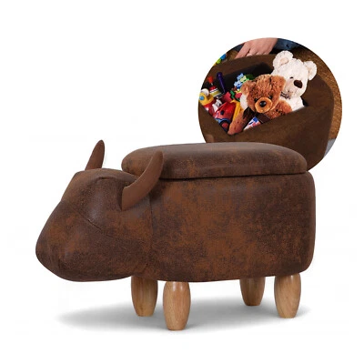 Tierhocker STIER mit Stauraum Organizer Sitzbox Kinder Sitzhocker Kinderhocker - Bild 1 von 4