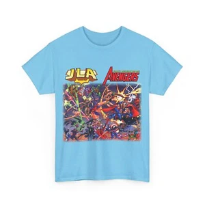 JLA Avengers T-Shirt - DC Comics/Marvel Team-Up - Classic George Perez Art - Picture 1 of 91